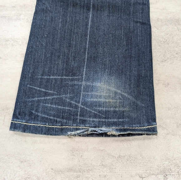 MEK Denim USA Tacoma Boot Cut Distressed Dark Wash Women's Jeans 25 x 34 - Picture 8 of 12